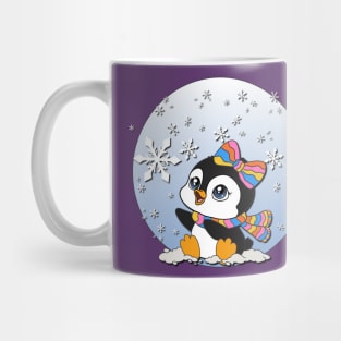 Christmas Penguin with Snowglobe Mug